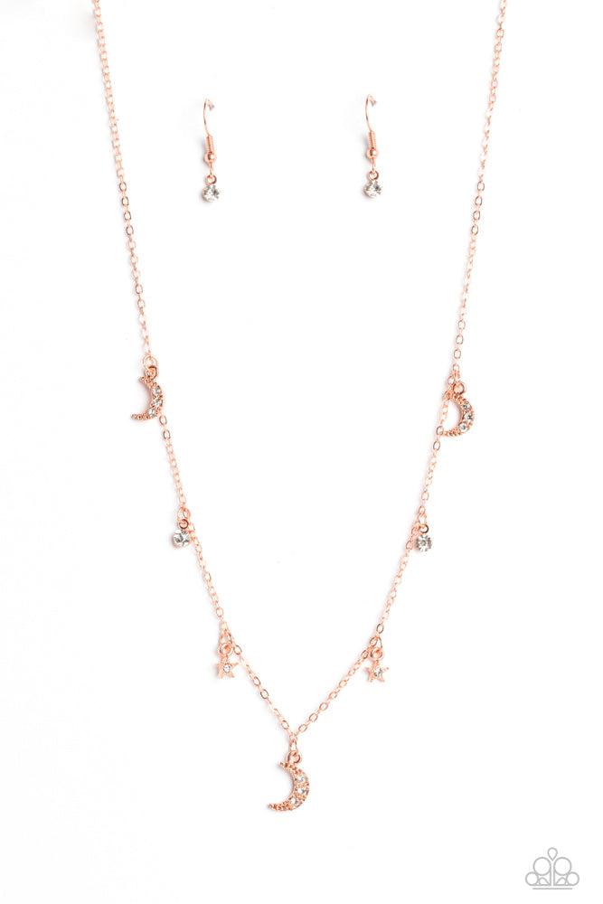 Lunar Lagoon Copper Necklace - Paparazzi Accessories- lightbox - CarasShop.com - Paparazzi Jewelry by Cara Jewels