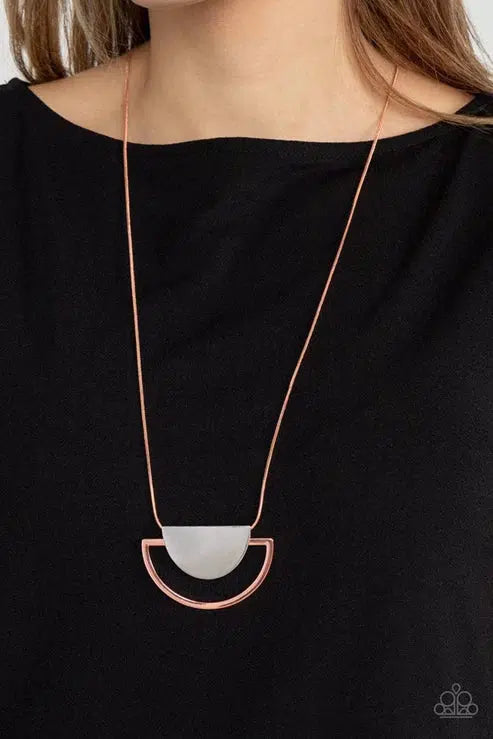 Lunar Phases Copper Necklace - Paparazzi Accessories- lightbox - CarasShop.com - Paparazzi Jewelry by Cara Jewels
