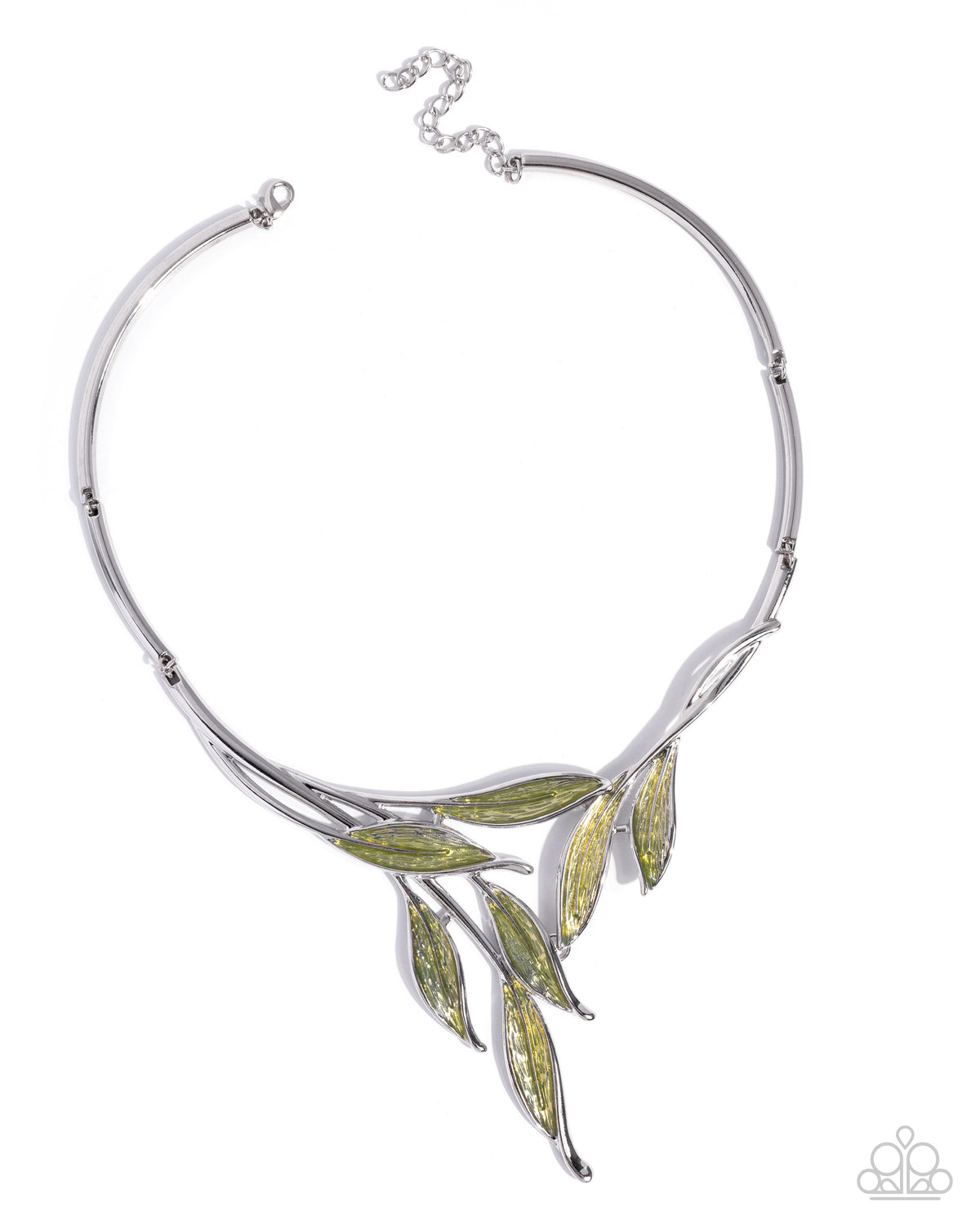 Lush Leaves Green Necklace - Paparazzi Accessories- lightbox - CarasShop.com - Paparazzi Jewelry by Cara Jewels
