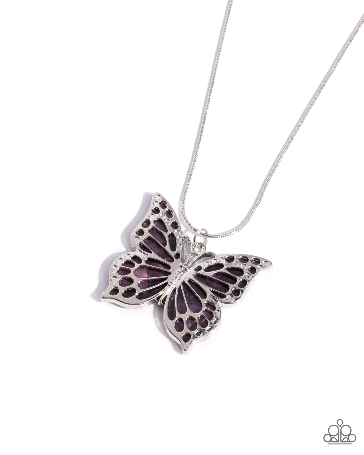 Magical Metamorphosis Purple Butterfly Necklace - Paparazzi Accessories- lightbox - CarasShop.com - Paparazzi Jewelry by Cara Jewels