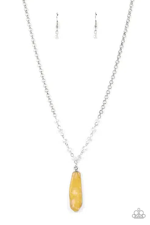 Magical Remedy Yellow Necklace - Paparazzi Accessories- lightbox - CarasShop.com - Paparazzi Jewelry by Cara Jewels