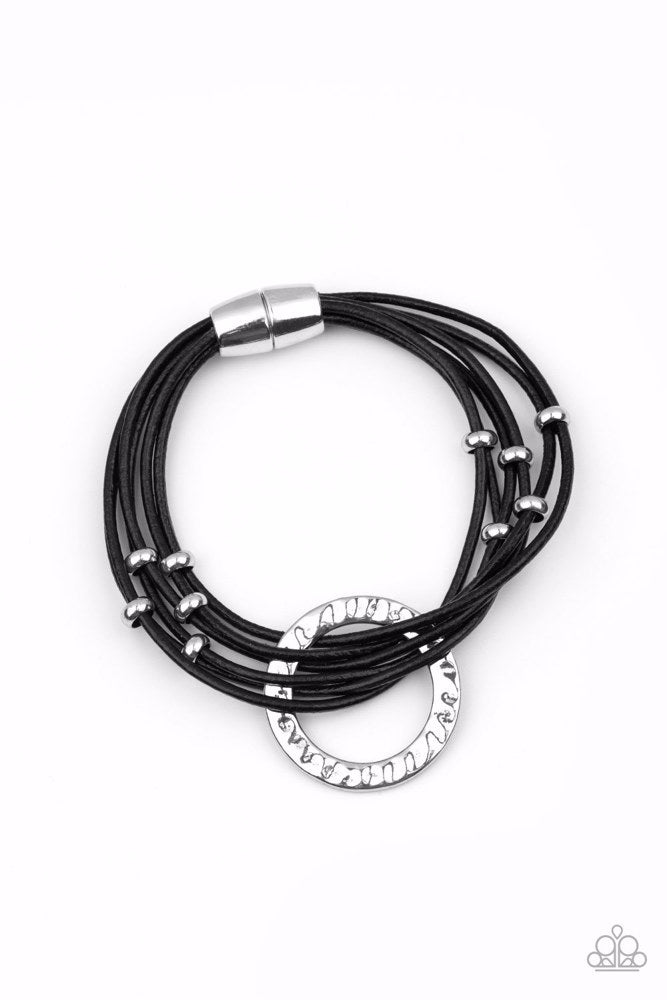 Magnetic Muse Black Bracelet - Paparazzi Accessories- lightbox - CarasShop.com - Paparazzi Jewelry by Cara Jewels