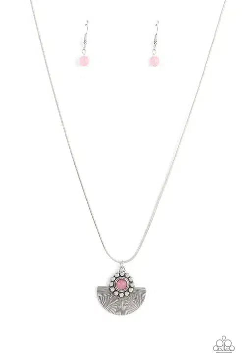 Magnificent Manifestation Pink Necklace - Paparazzi Accessories- lightbox - CarasShop.com - Paparazzi Jewelry by Cara Jewels