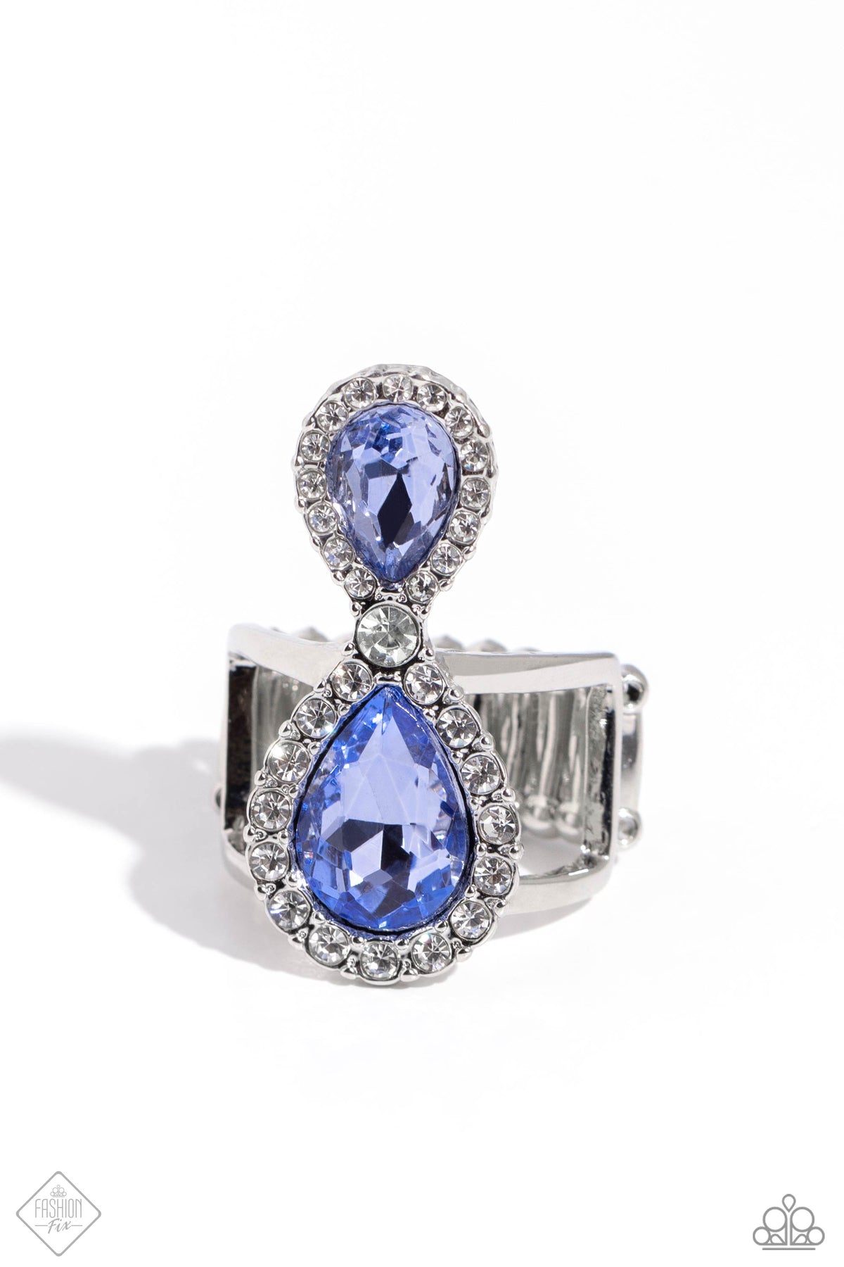 Majestic Manifestation Blue Ring - Paparazzi Accessories- lightbox - CarasShop.com - Paparazzi Jewelry by Cara Jewels