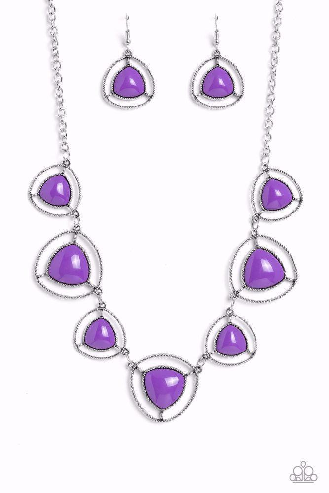 Make A Point Purple Necklace - Paparazzi Accessories- lightbox - CarasShop.com - Paparazzi Jewelry by Cara Jewels