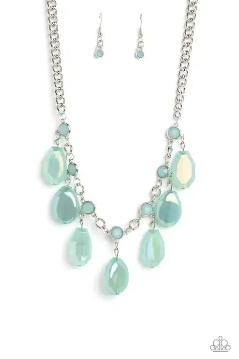 Maldives Mural Green Necklace - Paparazzi Accessories- lightbox - CarasShop.com - Paparazzi Jewelry by Cara Jewels