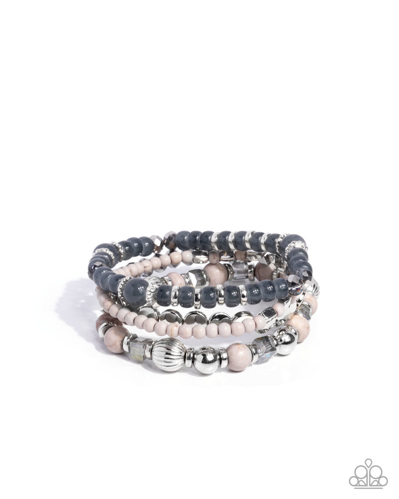 Marbled Mural Silver Bracelet - Paparazzi Accessories- lightbox - CarasShop.com - Paparazzi Jewelry by Cara Jewels