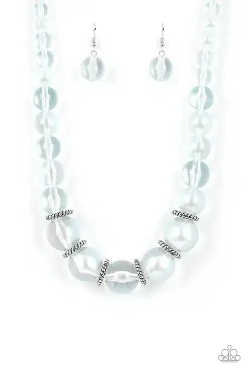 Marina Mirage Blue Necklace - Paparazzi Accessories- lightbox - CarasShop.com - Paparazzi Jewelry by Cara Jewels