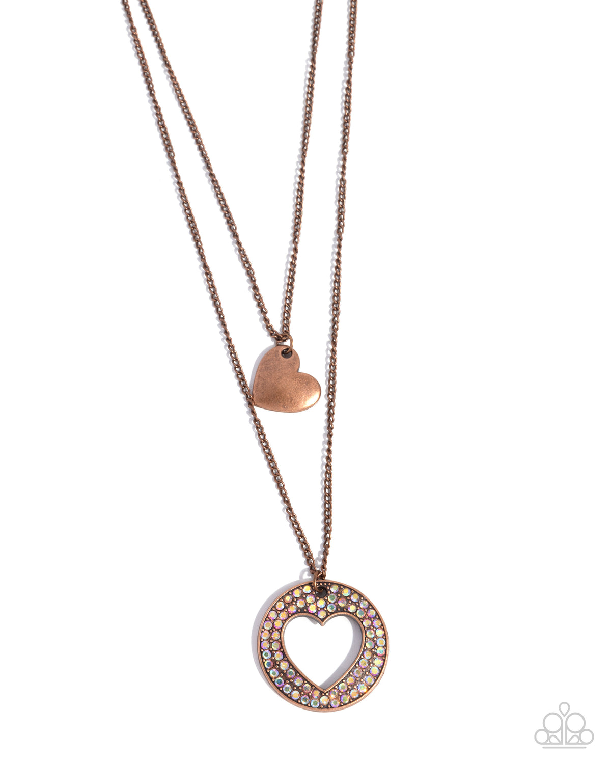 Matchmaker Mural Copper Heart Necklace - Paparazzi Accessories- lightbox - CarasShop.com - Paparazzi Jewelry by Cara Jewels