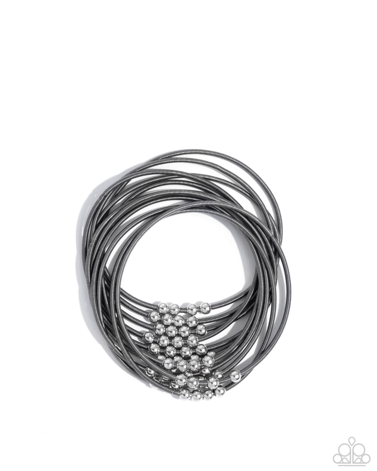 Mechanic Mural Gunmetal Black Bracelet Set - Paparazzi Accessories- lightbox - CarasShop.com - Paparazzi Jewelry by Cara Jewels
