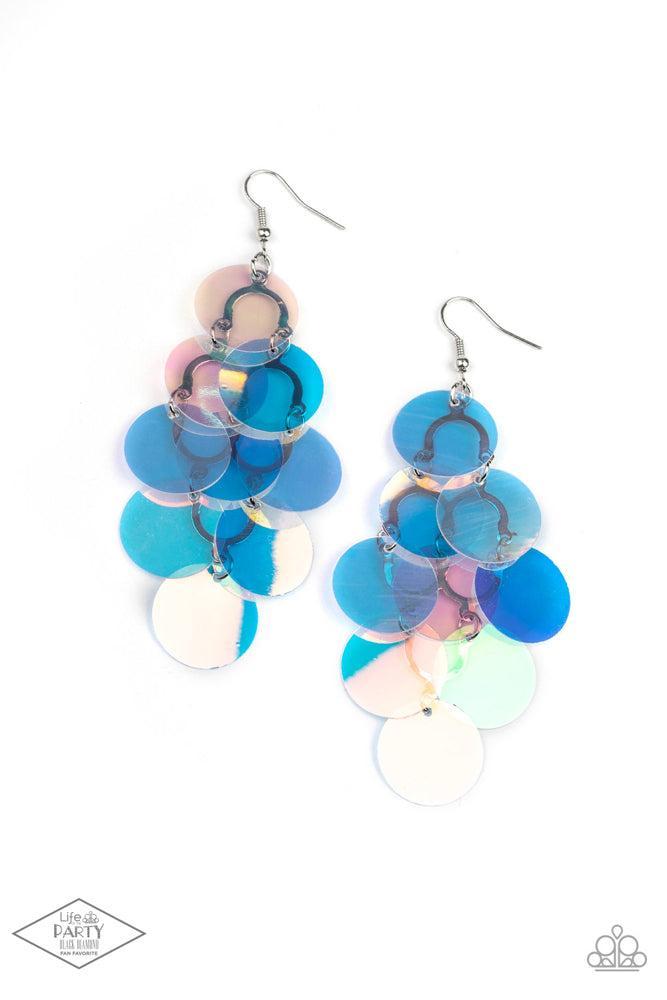 Mermaid Shimmer Multi Earrings - Paparazzi Accessories- lightbox - CarasShop.com - Paparazzi Jewelry by Cara Jewels