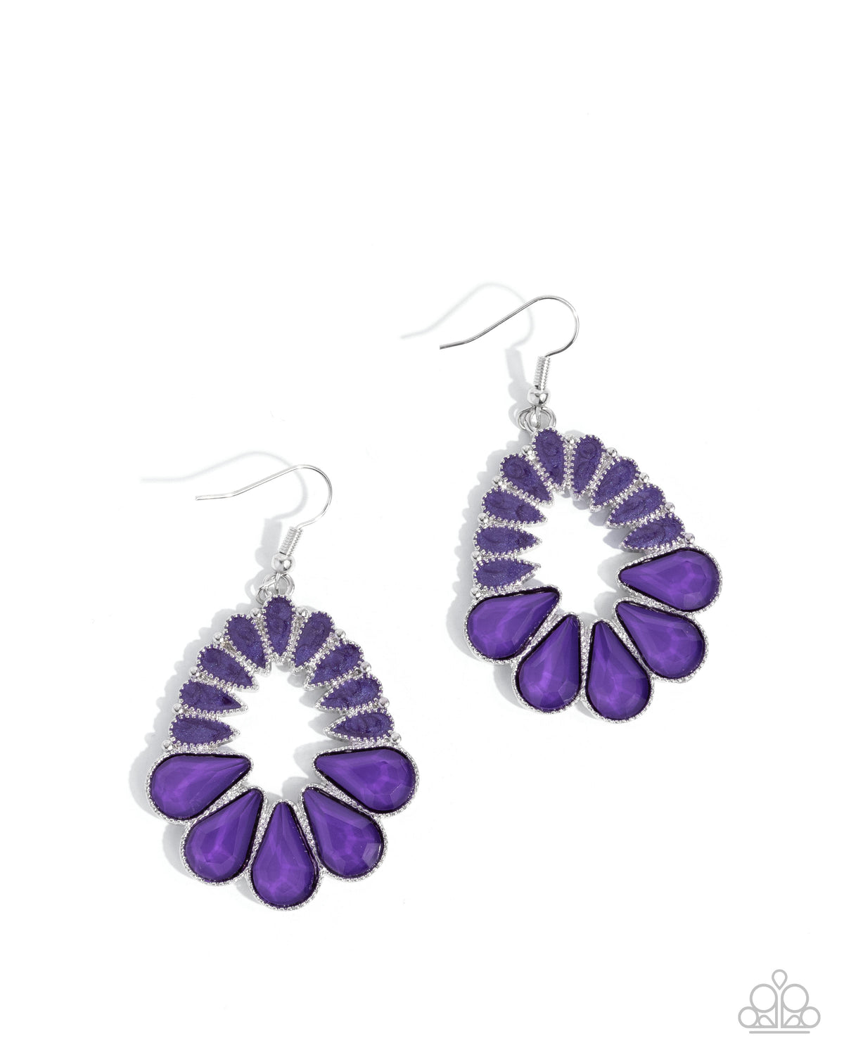 Mesmerizing Moment Purple Gem Earrings - Paparazzi Accessories- lightbox - CarasShop.com - Paparazzi Jewelry by Cara Jewels