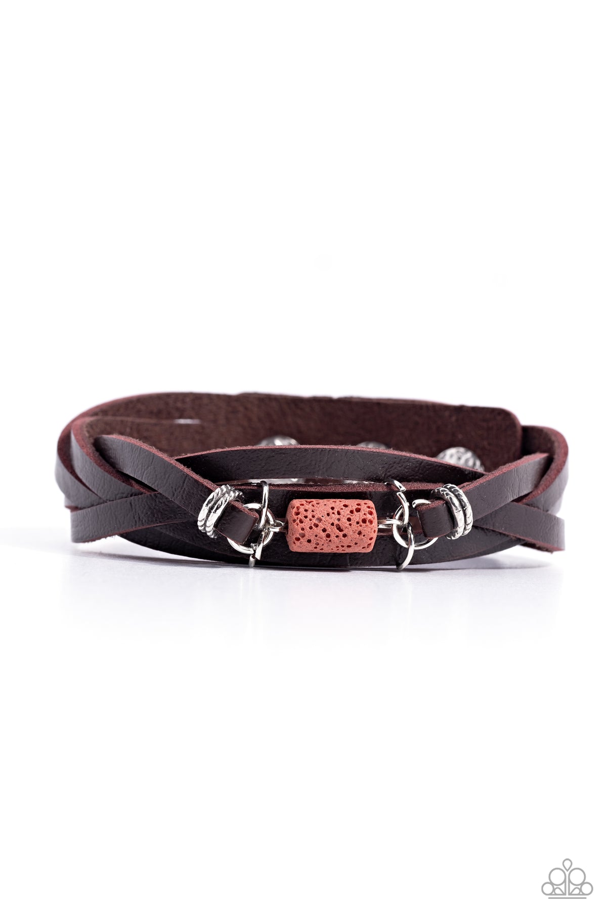 Metamorphic Monument Red Urban Bracelet - Paparazzi Accessories- lightbox - CarasShop.com - Paparazzi Jewelry by Cara Jewels