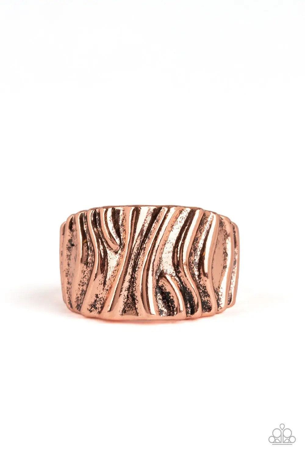 Mirage Copper Ring - Paparazzi Accessories- lightbox - CarasShop.com - Paparazzi Jewelry by Cara Jewels