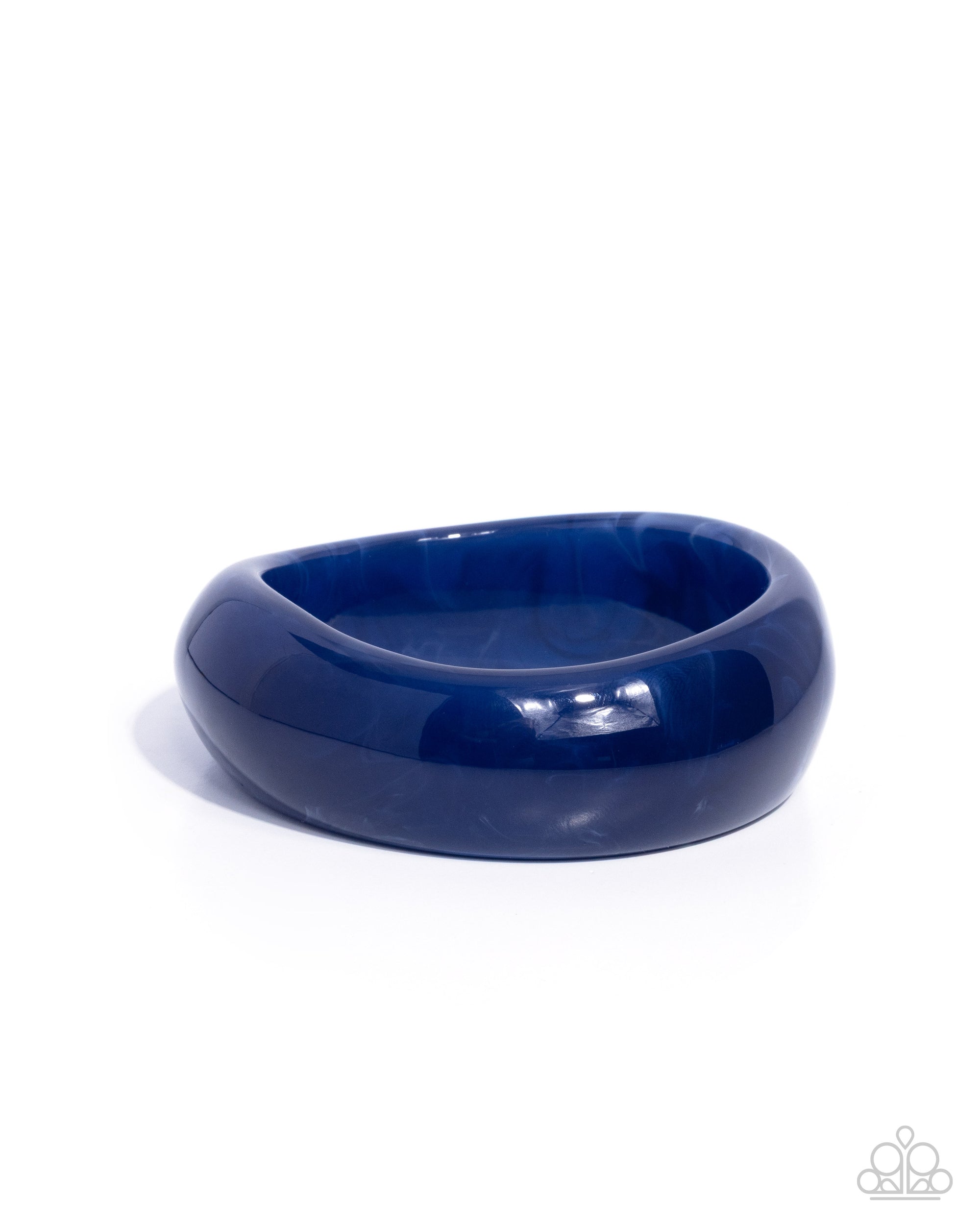 Modest Mirage Blue Acrylic Bangle Bracelet - Paparazzi Accessories- lightbox - CarasShop.com - Paparazzi Jewelry by Cara Jewels