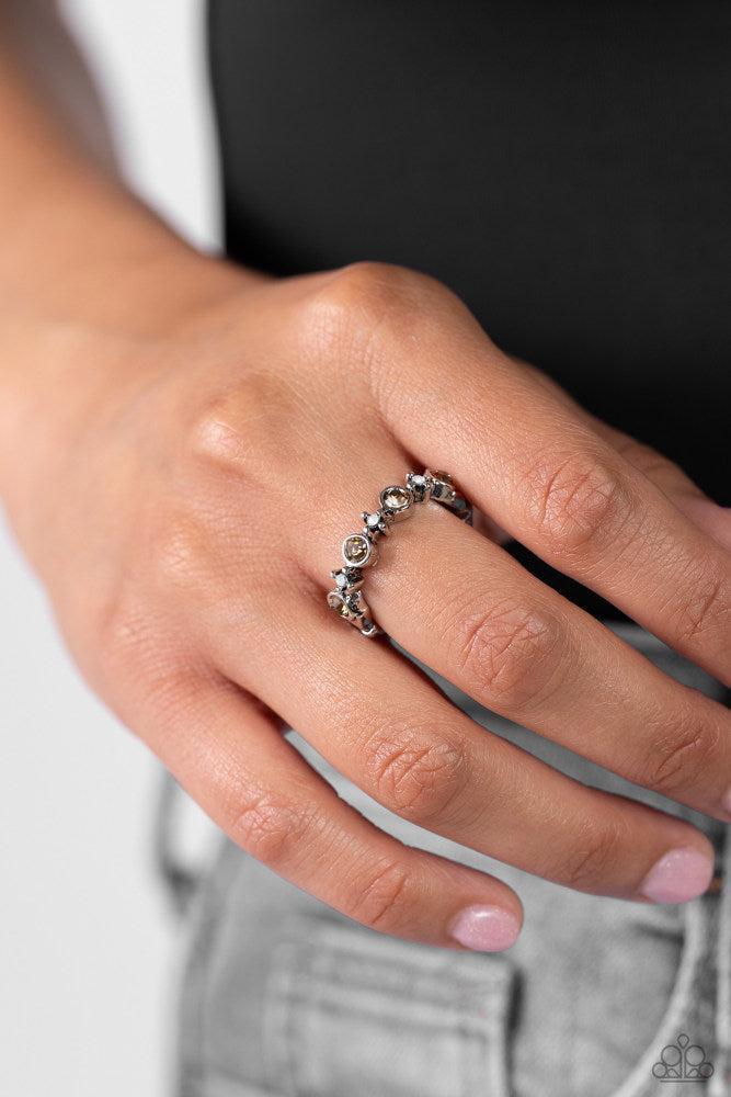 Modestly Modern Brown Ring - Paparazzi Accessories- lightbox - CarasShop.com - Paparazzi Jewelry by Cara Jewels