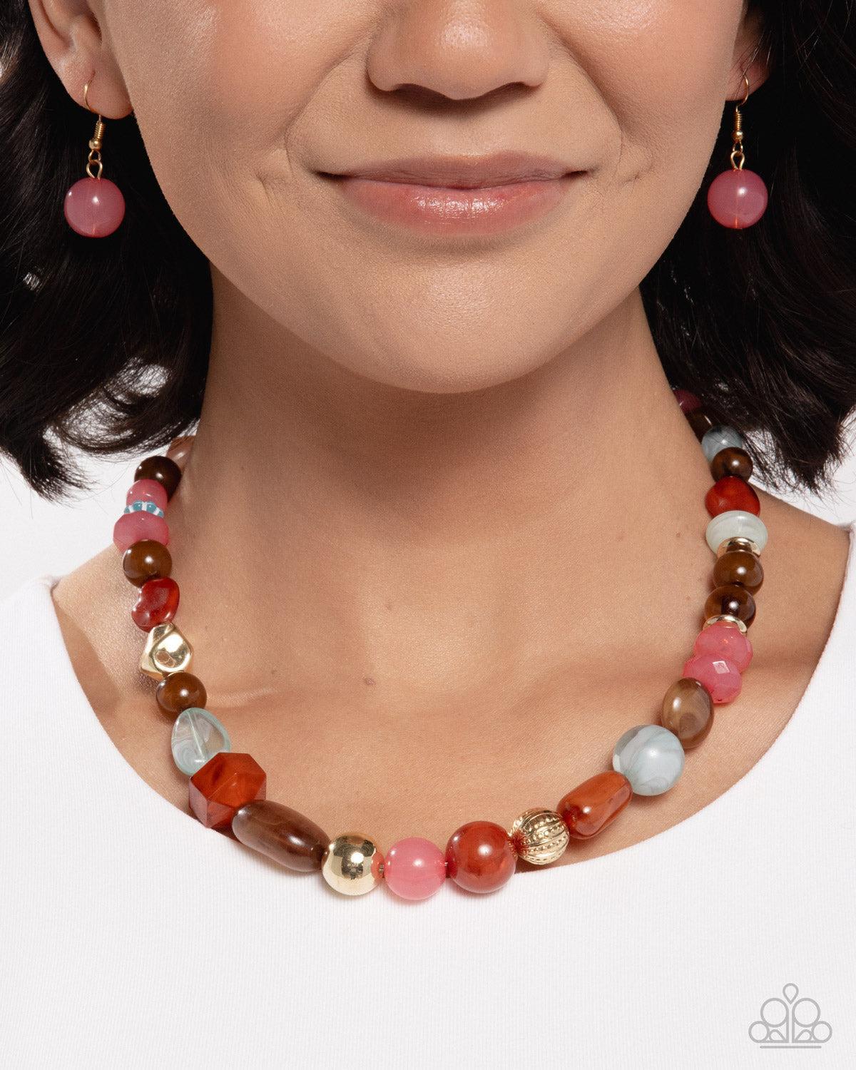 Modular Malibu Multi Necklace - Paparazzi Accessories-on model - CarasShop.com - Paparazzi Jewelry by Cara Jewels