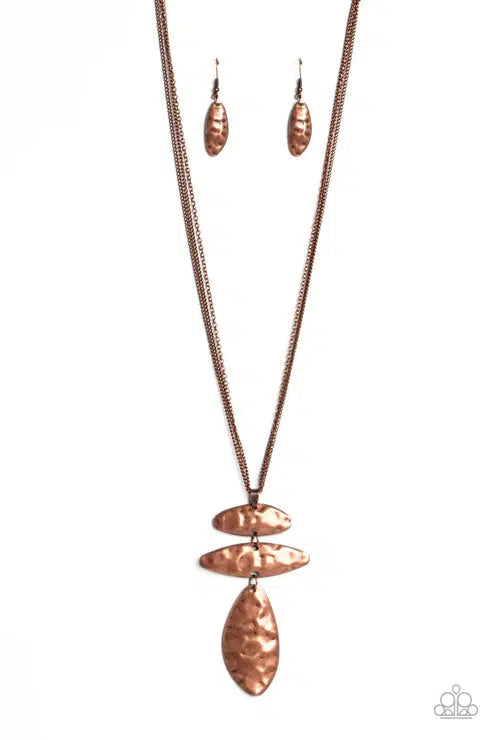 Monochromatic Model Copper Necklace - Paparazzi Accessories- lightbox - CarasShop.com - Paparazzi Jewelry by Cara Jewels
