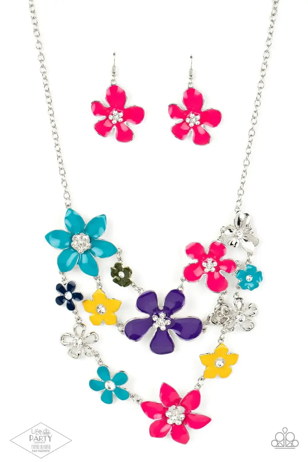 Multi Flower 2013 Zi Collection Necklace - Paparazzi Accessories- lightbox - CarasShop.com - Paparazzi Jewelry by Cara Jewels