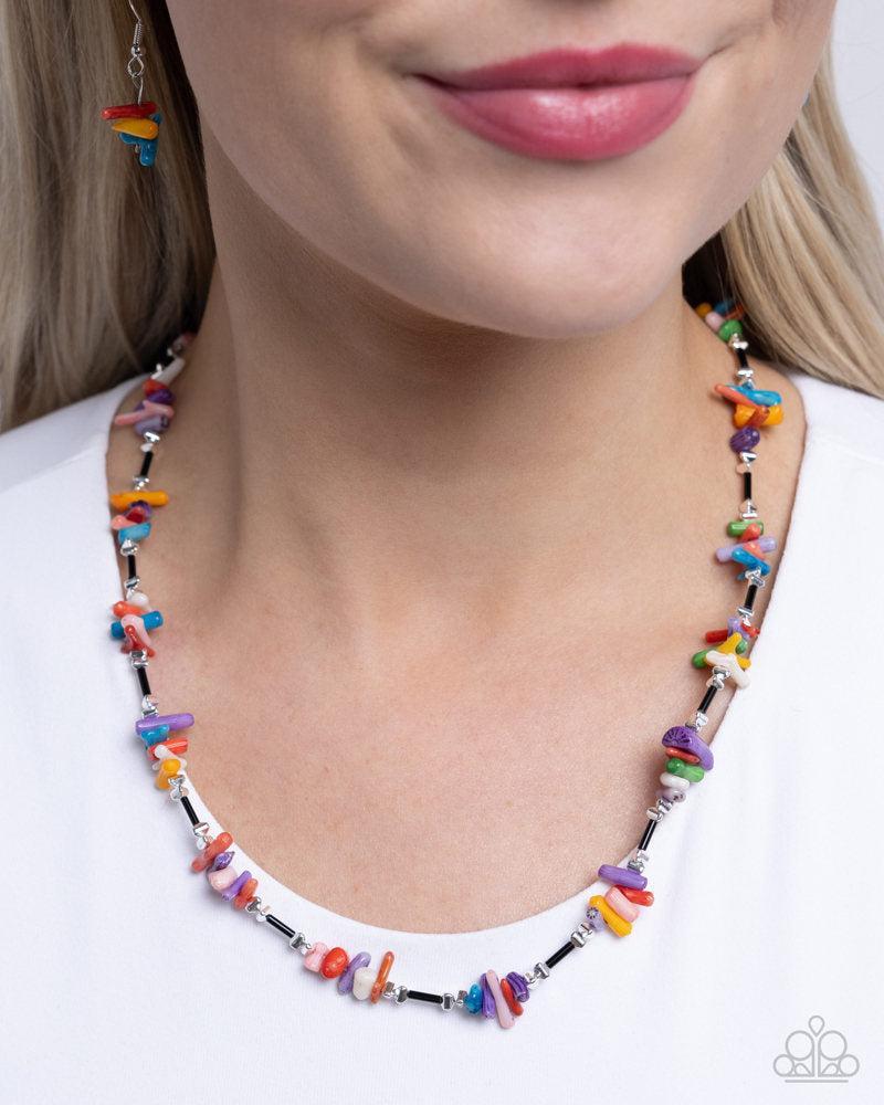 Multicolored Marathon Multi Necklace - Paparazzi Accessories- lightbox - CarasShop.com - Paparazzi Jewelry by Cara Jewels