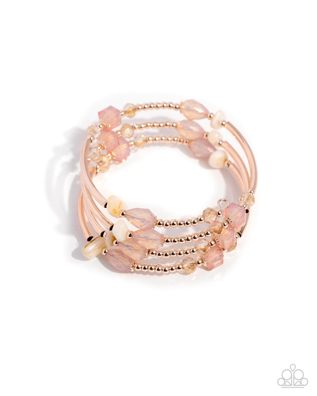 Multiple Choice Rose Gold Coil Bracelet - Paparazzi Accessories- lightbox - CarasShop.com - Paparazzi Jewelry by Cara Jewels