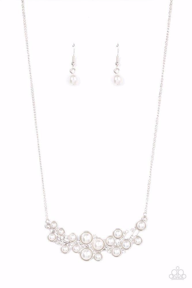 My Yacht or Yours? White Necklace - Paparazzi Accessories- lightbox - CarasShop.com - Paparazzi Jewelry by Cara Jewels