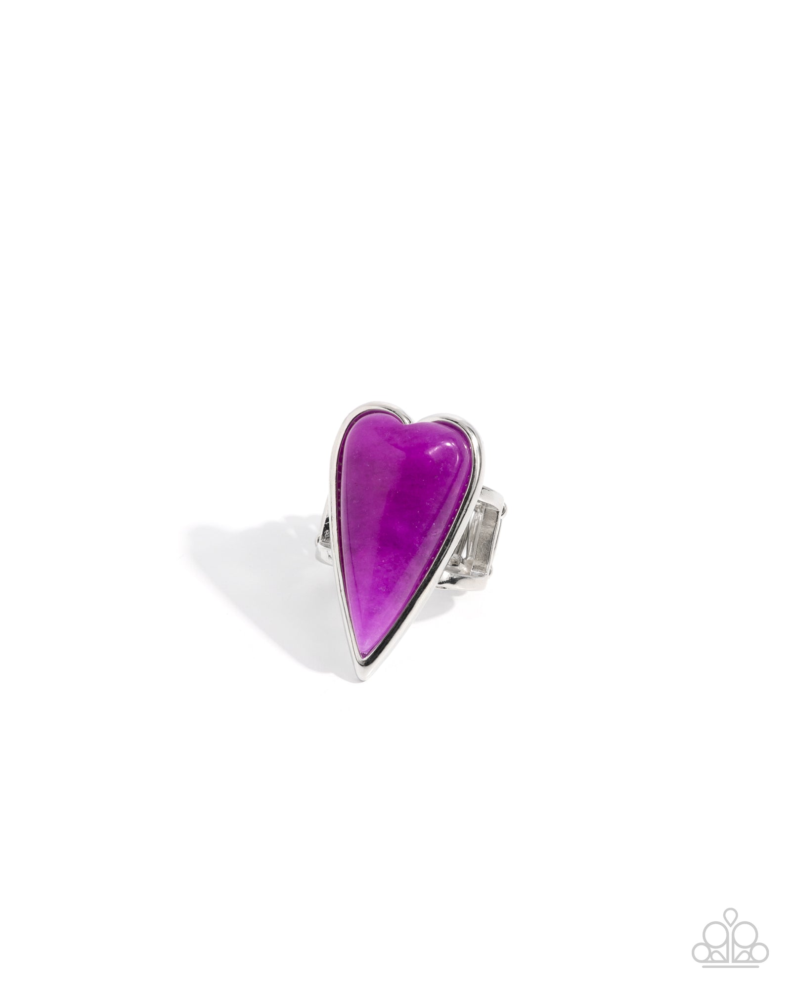 Natural Law Purple Amethyst Stone Heart Ring - Paparazzi Accessories- lightbox - CarasShop.com - Paparazzi Jewelry by Cara Jewels