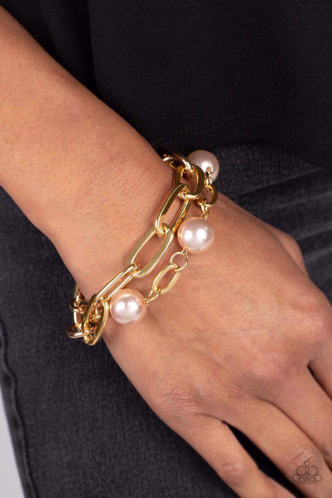 Nautical Mileage Brown Bracelet - Paparazzi Accessories- on model - CarasShop.com - Paparazzi Jewelry by Cara Jewels