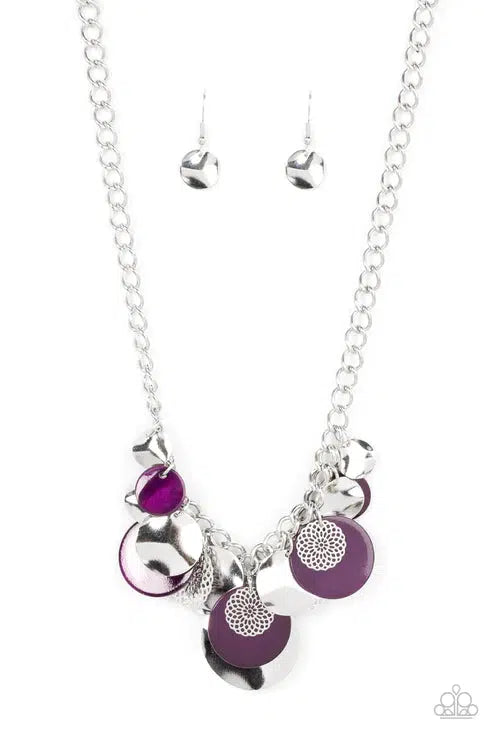 Oceanic Opera Purple Necklace - Paparazzi Accessories- lightbox - CarasShop.com - Paparazzi Jewelry by Cara Jewels