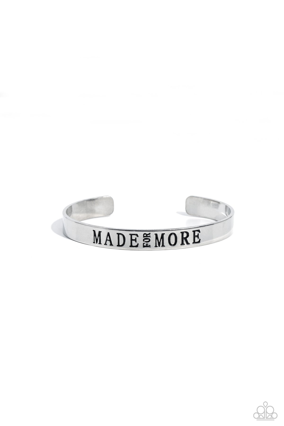One More Moment Silver Cuff Bracelet - Paparazzi Accessories- on model - CarasShop.com - Paparazzi Jewelry by Cara Jewels