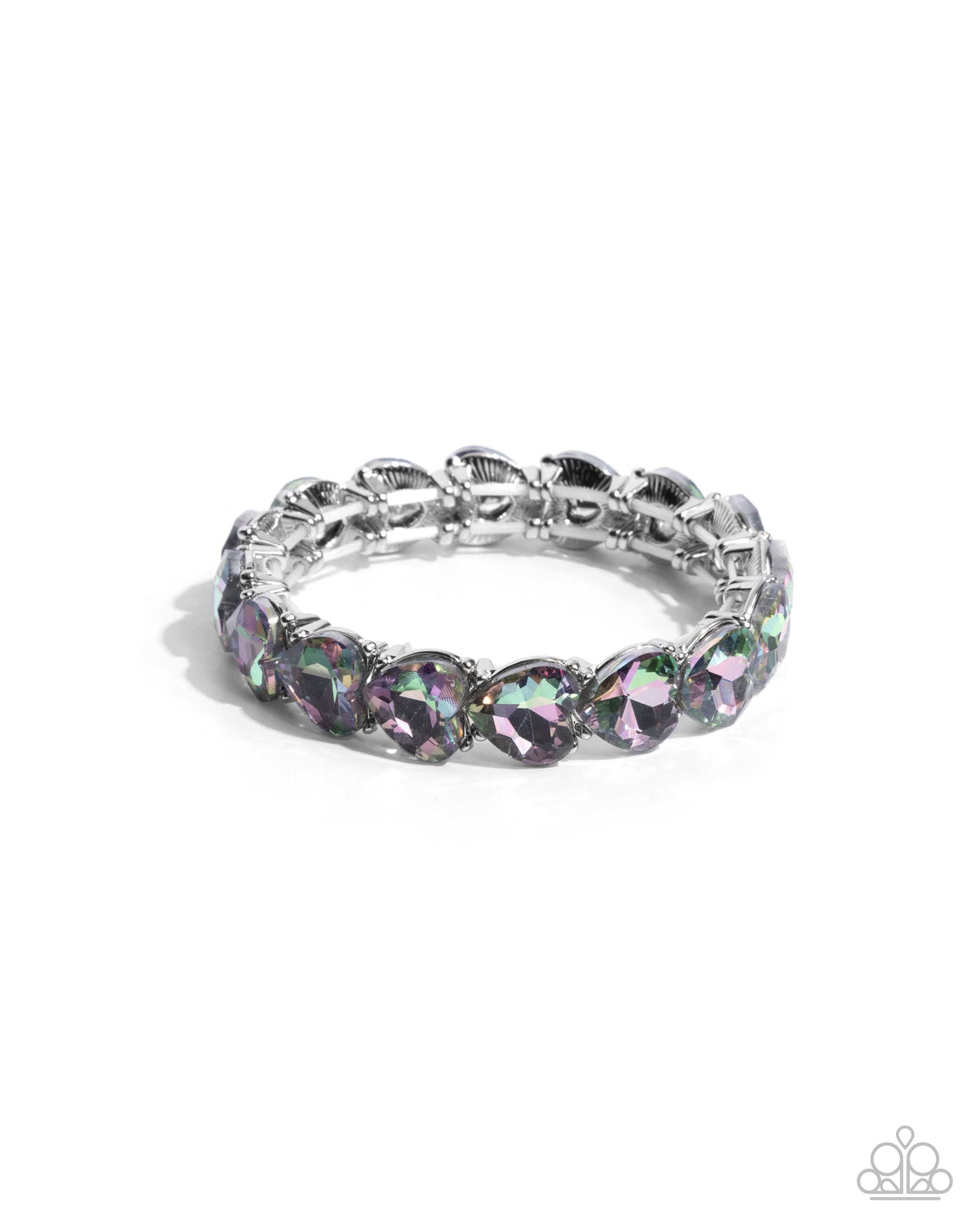Only One You Love Multi Heart Gem Bracelet - Paparazzi Accessories- lightbox - CarasShop.com - Paparazzi Jewelry by Cara Jewels