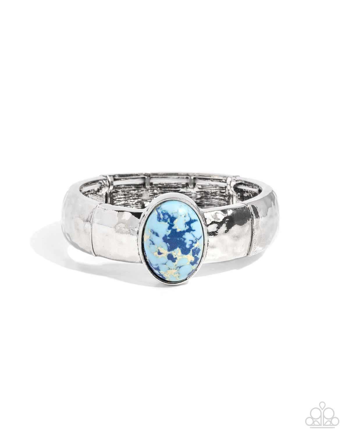 Oval Obsession Blue Stone Bracelet - Paparazzi Accessories- lightbox - CarasShop.com - Paparazzi Jewelry by Cara Jewels