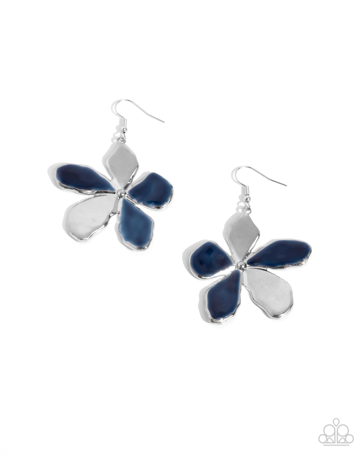 Painted Promotion Blue Flower Earrings - Paparazzi Accessories- lightbox - CarasShop.com - Paparazzi Jewelry by Cara Jewels