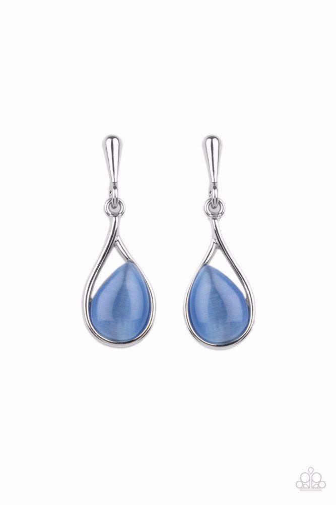 Pampered Glow Up Blue Earrings - Paparazzi Accessories- lightbox - CarasShop.com - Paparazzi Jewelry by Cara Jewels