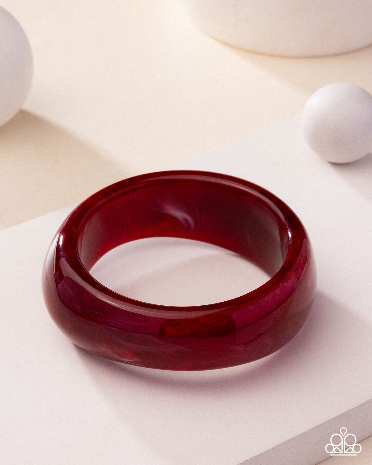 paparazzi Modest Mirage Red Acrylic Bracelet- lightbox - CarasShop.com - Paparazzi Jewelry by Cara Jewels