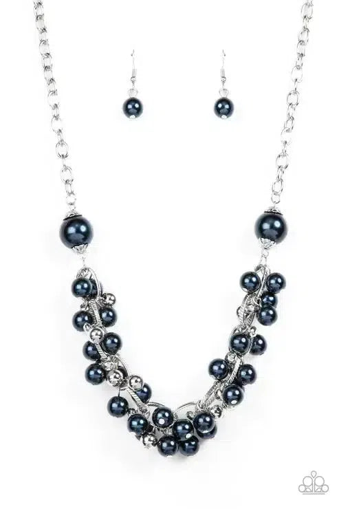 Party Crasher Blue Necklace - Paparazzi Accessories- lightbox - CarasShop.com - Paparazzi Jewelry by Cara Jewels