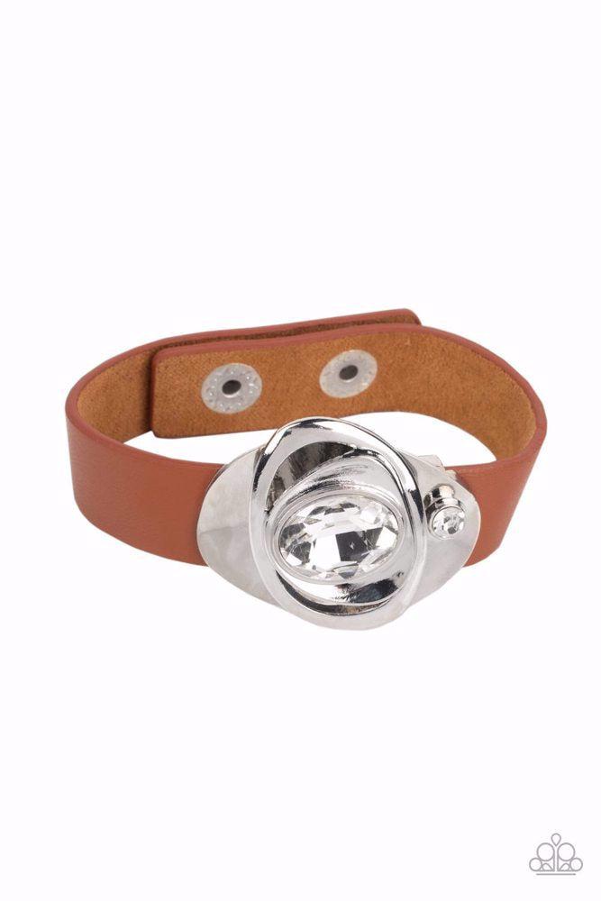 Pasadena Prairies Brown Bracelet - Paparazzi Accessories- lightbox - CarasShop.com - Paparazzi Jewelry by Cara Jewels