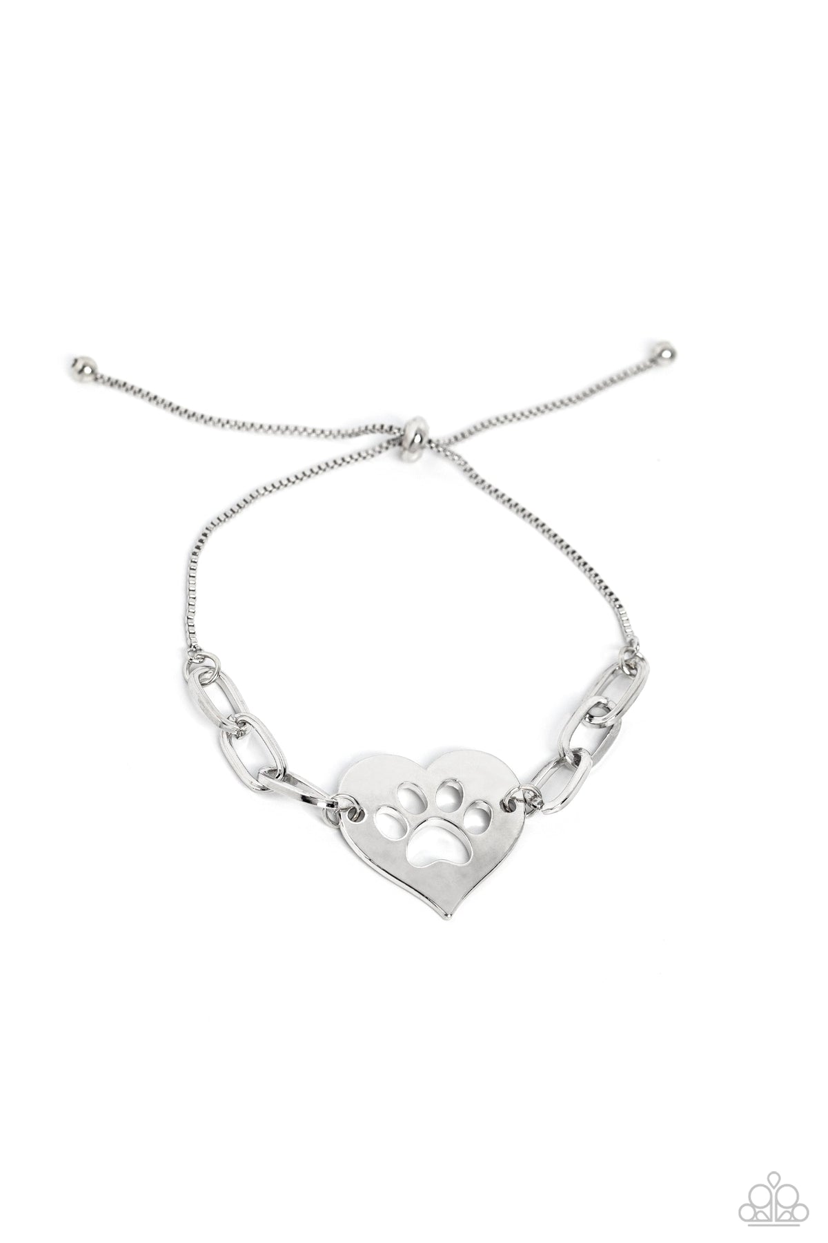 PAW-sitively Perfect Silver Bracelet - Paparazzi Accessories- lightbox - CarasShop.com - Paparazzi Jewelry by Cara Jewels