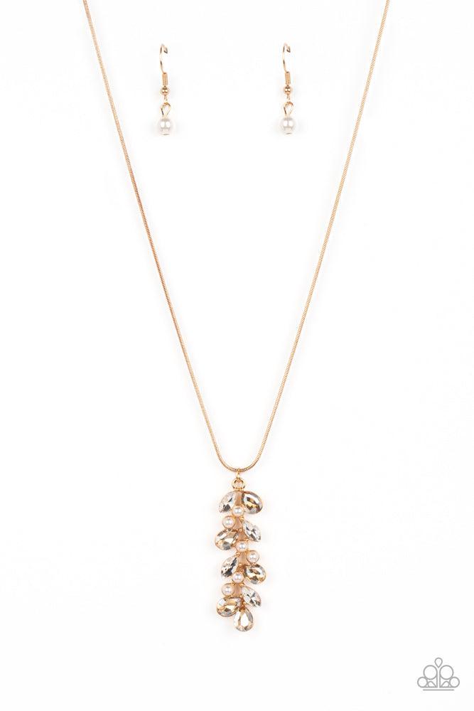 Pearls Before VINE Gold Necklace - Paparazzi Accessories- lightbox - CarasShop.com - Paparazzi Jewelry by Cara Jewels