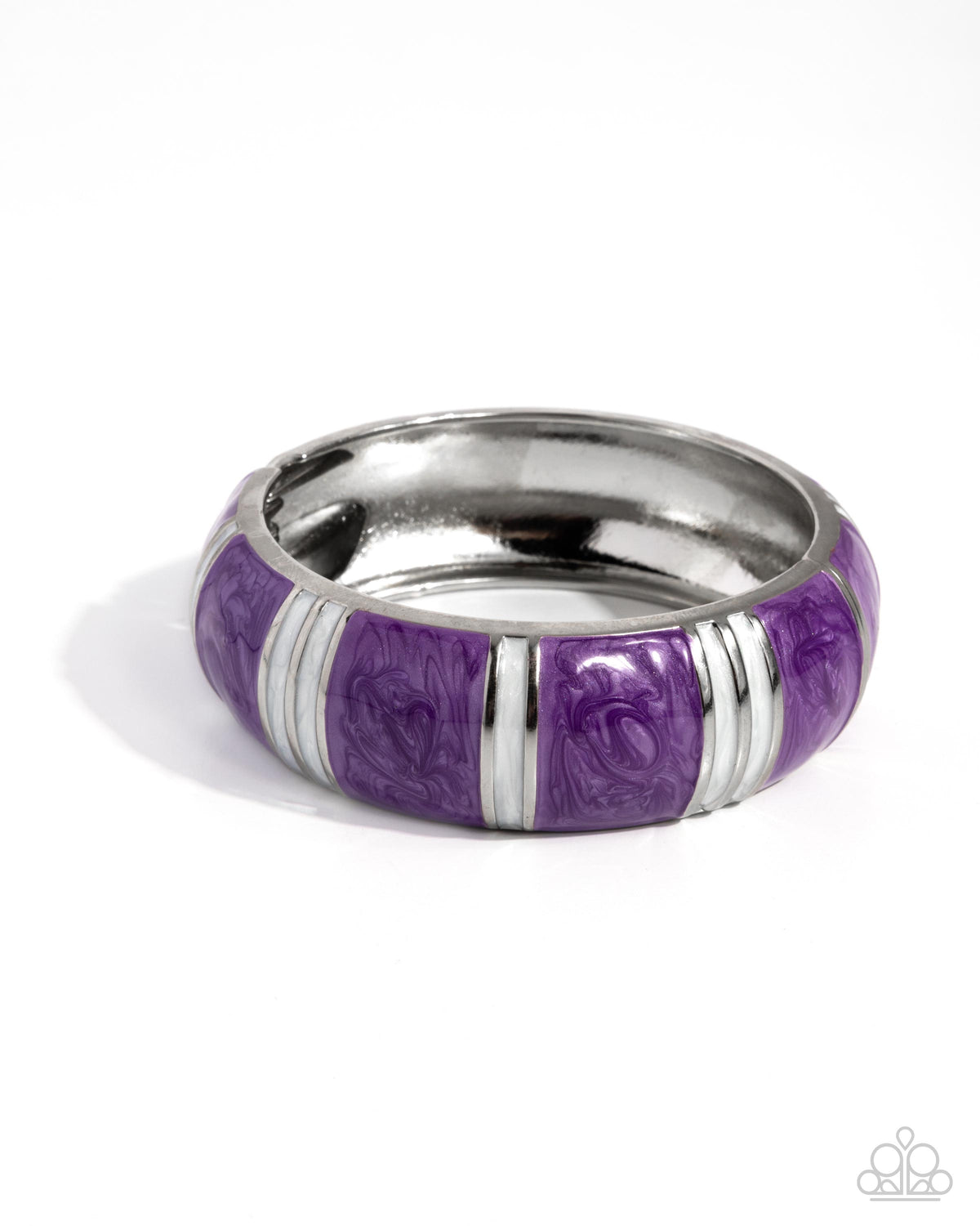 Pearly Persistence Purple Bracelet - Paparazzi Accessories- lightbox - CarasShop.com - Paparazzi Jewelry by Cara Jewels