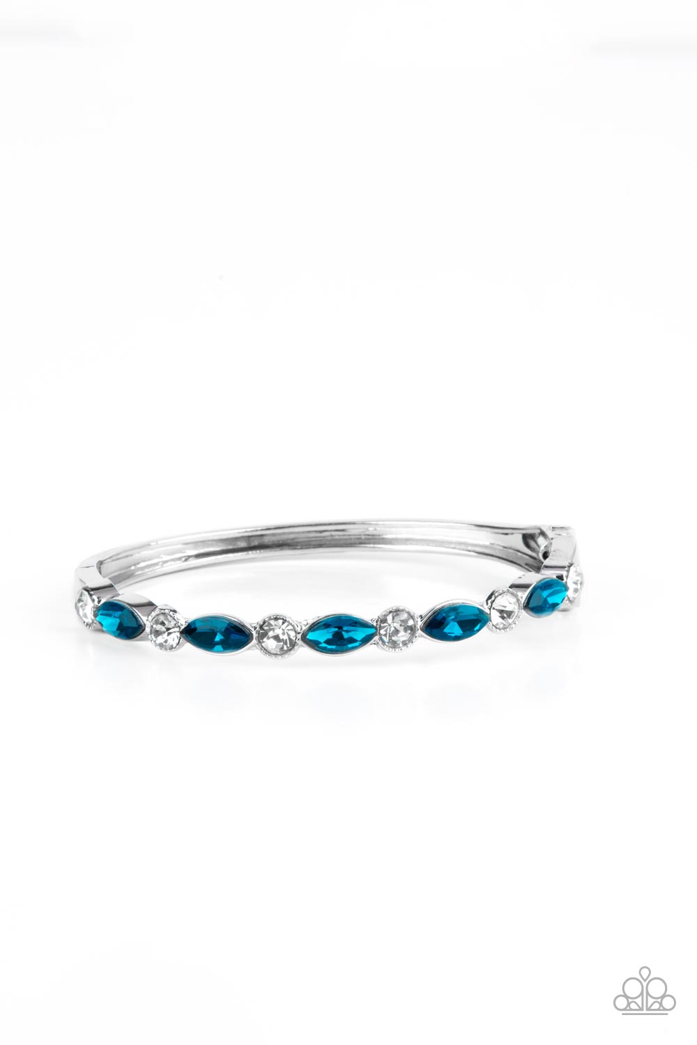 Petitely Powerhouse Blue Rhinestone Bracelet - Paparazzi Accessories- lightbox - CarasShop.com - Paparazzi Jewelry by Cara Jewels