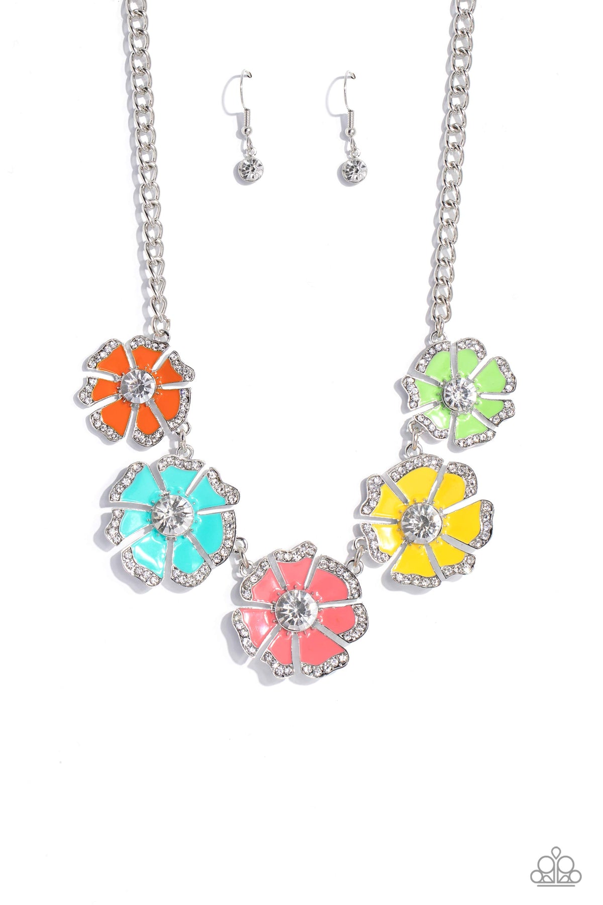 Playful Posies Multi Necklace - Paparazzi Accessories- lightbox - CarasShop.com - Paparazzi Jewelry by Cara Jewels