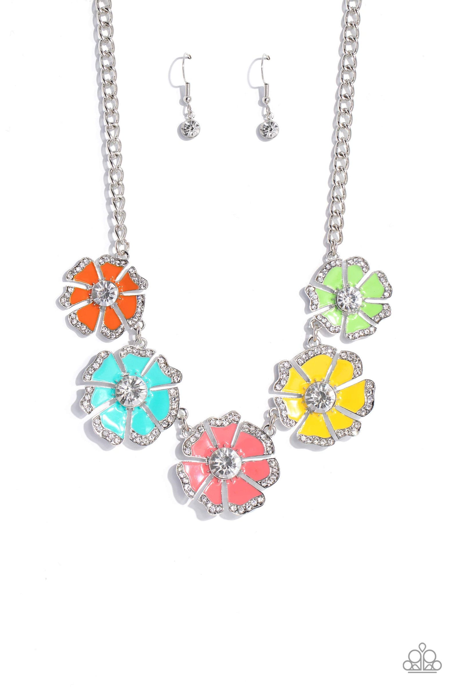 Playful Posies Multi Necklace - Paparazzi Accessories- lightbox - CarasShop.com - Paparazzi Jewelry by Cara Jewels