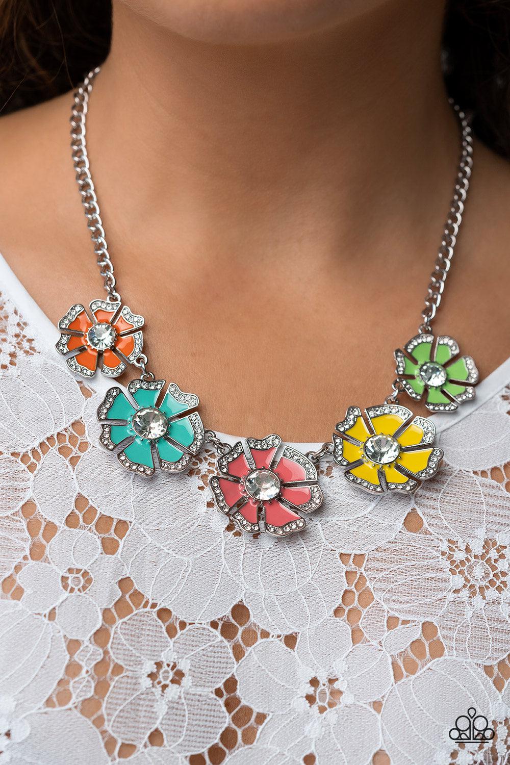 Playful Posies Multi Necklace - Paparazzi Accessories- lightbox - CarasShop.com - Paparazzi Jewelry by Cara Jewels