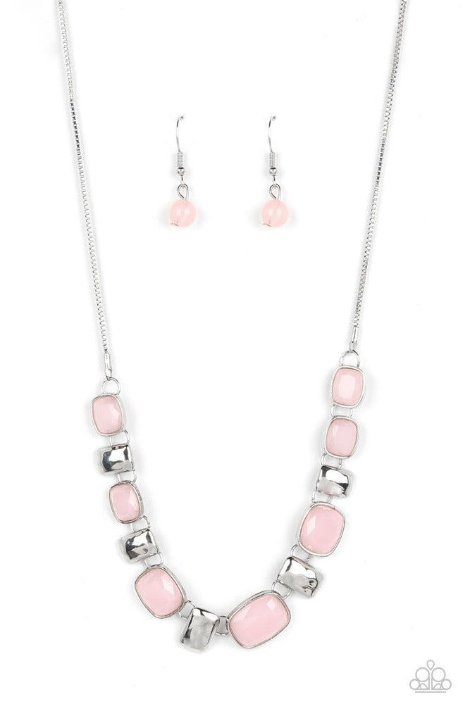 Polished Parade Pink Necklace - Paparazzi Accessories- lightbox - CarasShop.com - Paparazzi Jewelry by Cara Jewels