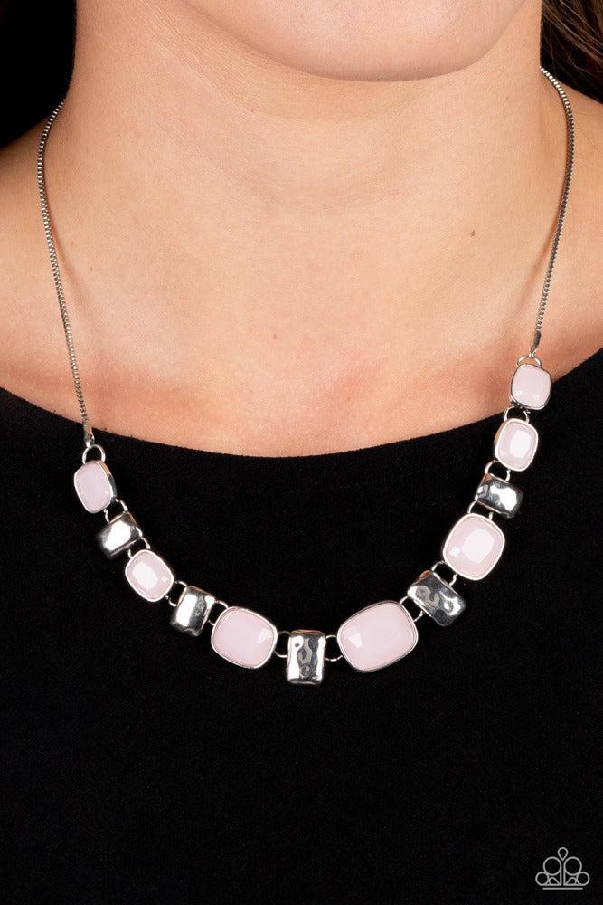 Polished Parade Pink Necklace - Paparazzi Accessories- lightbox - CarasShop.com - Paparazzi Jewelry by Cara Jewels