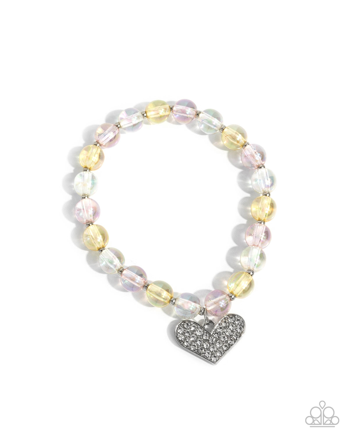 Polished Promise Yellow Heart Bracelet - Paparazzi Accessories- lightbox - CarasShop.com - Paparazzi Jewelry by Cara Jewels