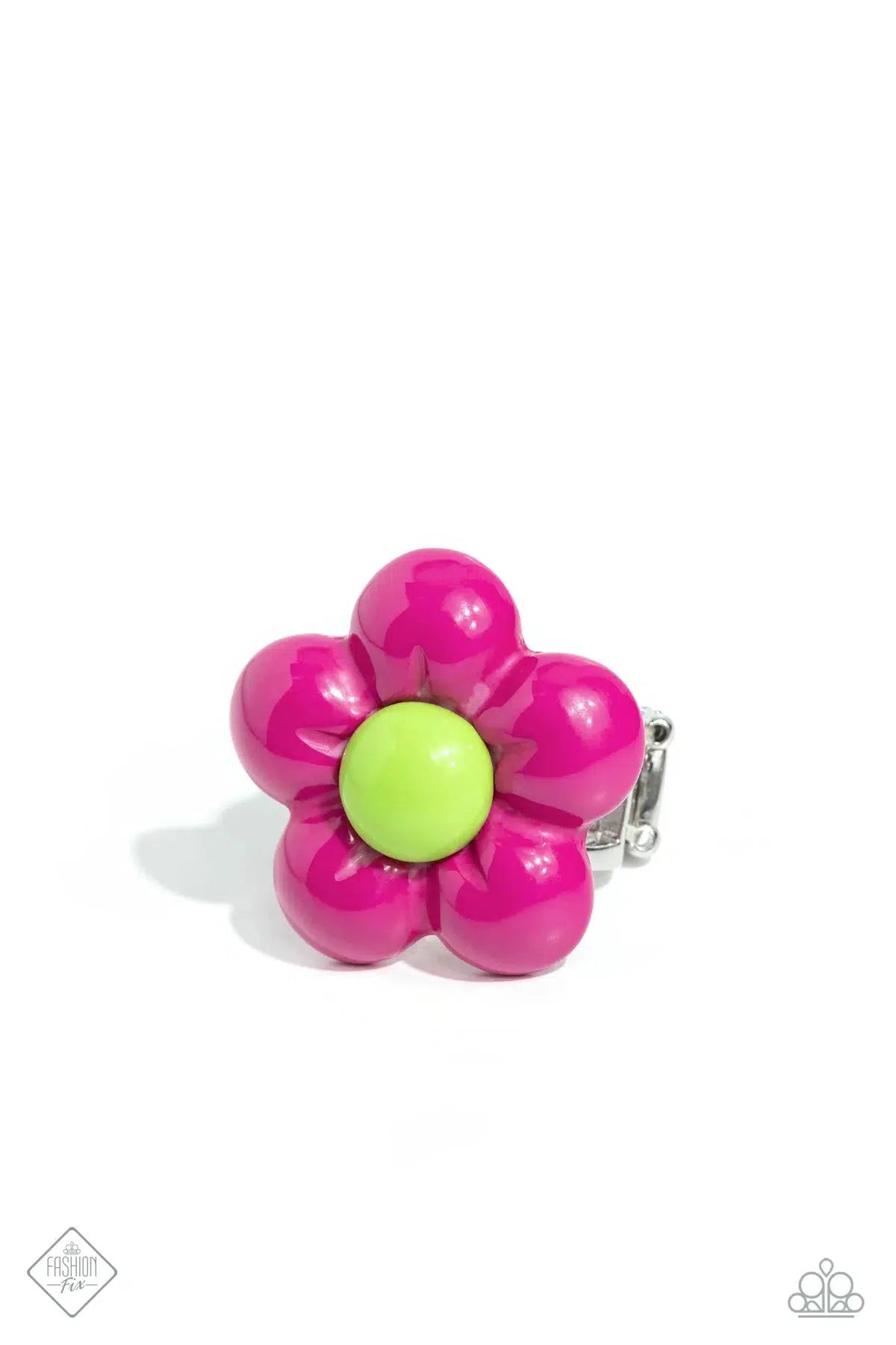Poppin' Paradise Pink Ring - Paparazzi Accessories- lightbox - CarasShop.com - Paparazzi Jewelry by Cara Jewels