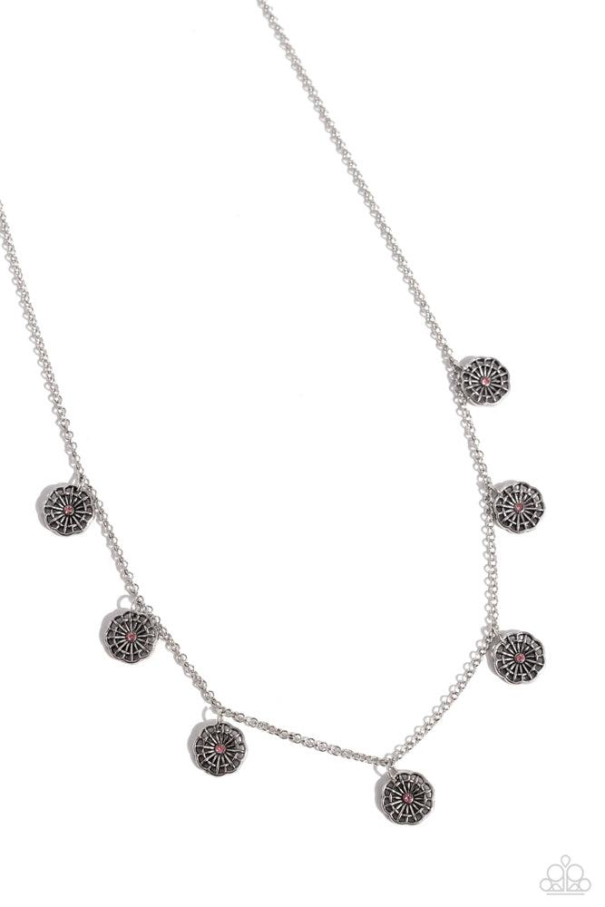 Prairie Perennial Pink Necklace - Paparazzi Accessories- lightbox - CarasShop.com - Paparazzi Jewelry by Cara Jewels