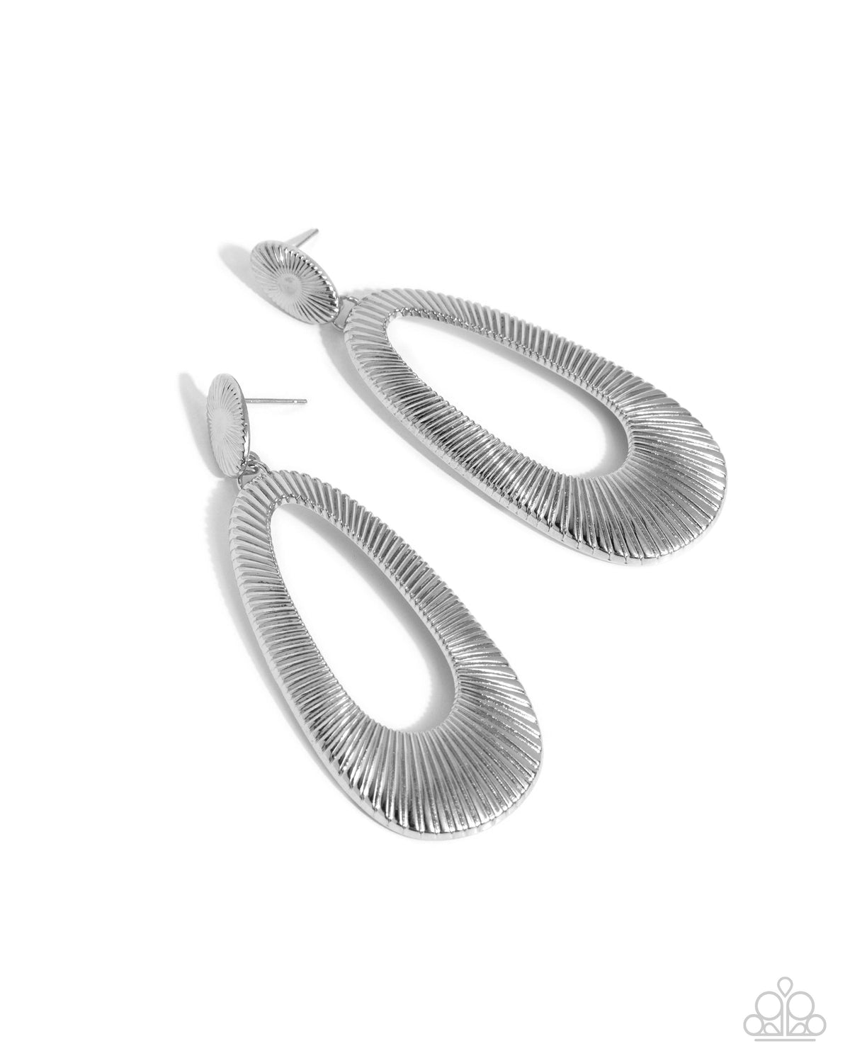 Princess Potential Silver Earrings - Paparazzi Accessories- lightbox - CarasShop.com - Paparazzi Jewelry by Cara Jewels